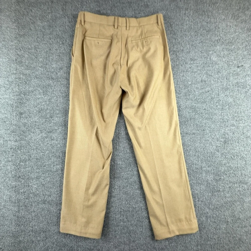 Murano Alex Fit Dress Pants Mens 32x32 Beige Stretch Slim Flat Front Slacks